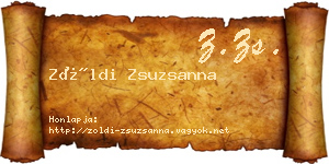 Zöldi Zsuzsanna névjegykártya